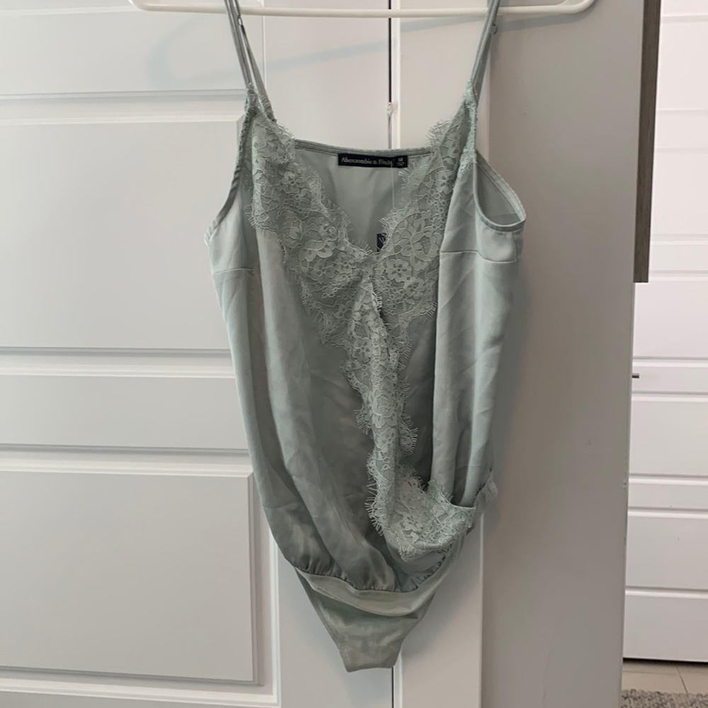 NWT Abercrombie & Fitch Blue Lace Bodysuit